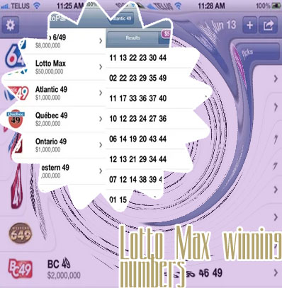 Latest lotto max winning numbers