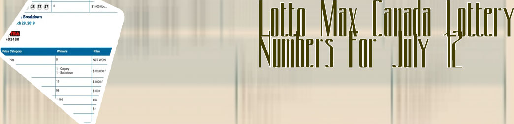 Lotto max numbers for last night